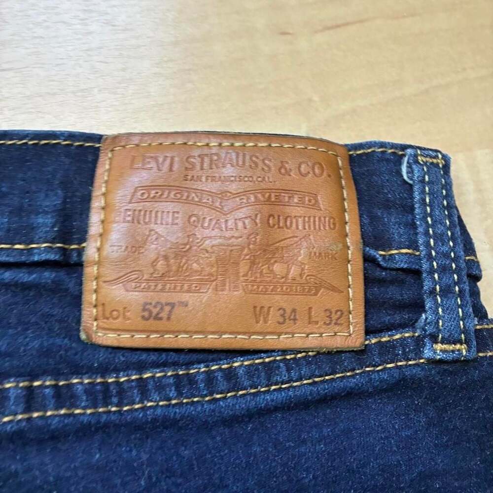 Levi's 527 Low Rise Bootcut Jeans Dark Indigo Wash 34x32